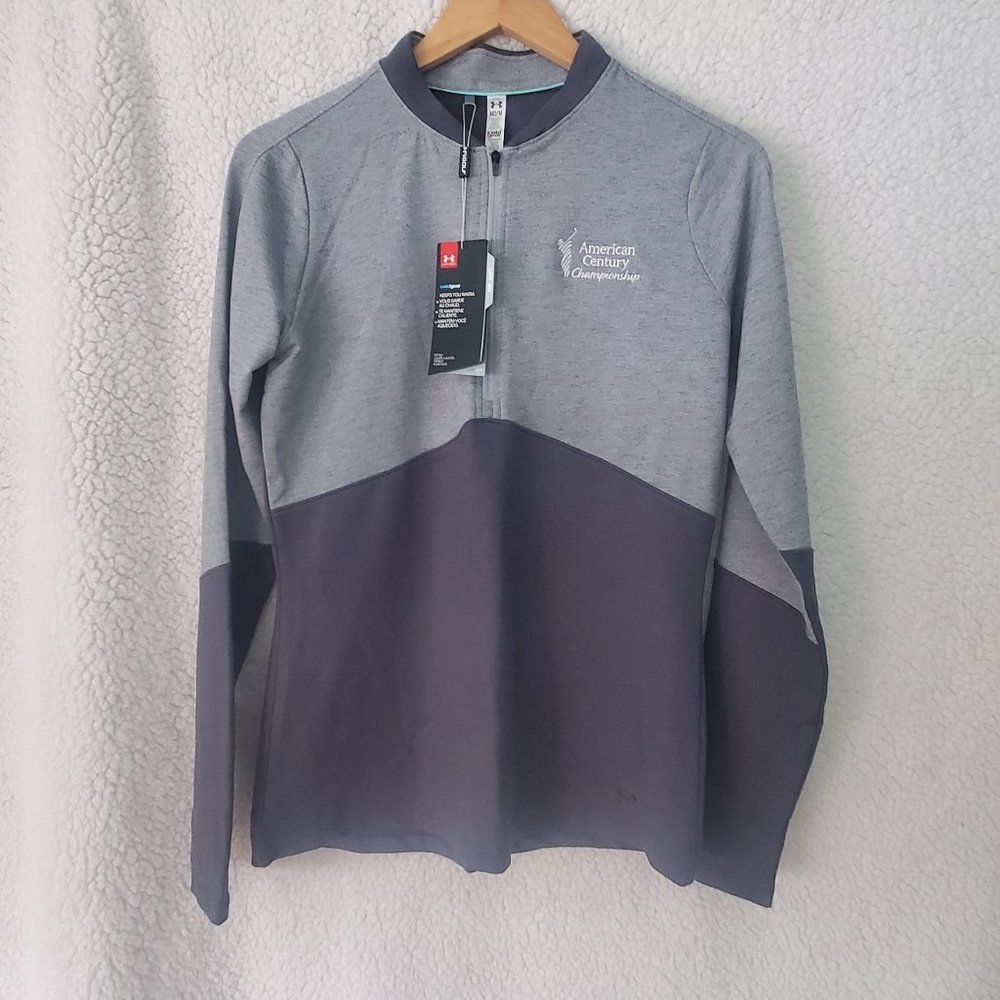 NWT Men Long Sleeve Shirt Under Armour Cold Gear Keep your Warm Color Grey SZ M